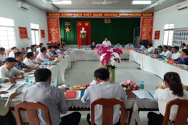 Văn phòng điều phối nông thôn mới tỉnh Trà Vinh làm việc với Ban chỉ đạo Nông thôn mới Thành phố Trà Vinh về tiến độ xây dựng nông thôn mới kiểu mẫu năm 2022