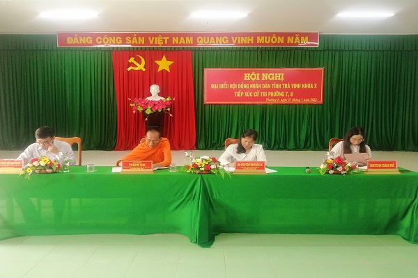 Đại biểu Hội đồng nhân dân tỉnh Trà Vinh khoá X tiếp xúc cử tri phường 7,8 thành phố Trà Vinh sau kỳ họp thứ 5 