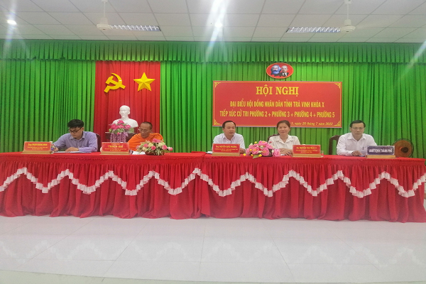 Đại biểu HĐND tỉnh Trà Vinh khoá X tiếp xúc cử tri các Phường 2, 3, 4, 5 thành phố Trà Vinh sau kỳ họp thứ 5 