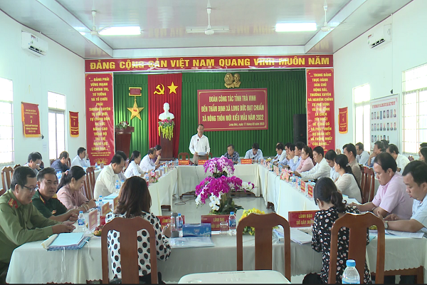 Thành phố Trà Vinh tiếp đoàn thẩm định nông thôn mới tỉnh thẩm định xã Long Đức đạt chuẩn nông thôn mới kiểu mẫu 