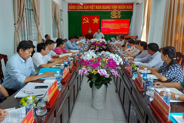 Đoàn công tác Thành Ủy kiểm tra Đảng ủy phường 5 về tình hình thực hiện nghị quyết những tháng đầu năm 2023