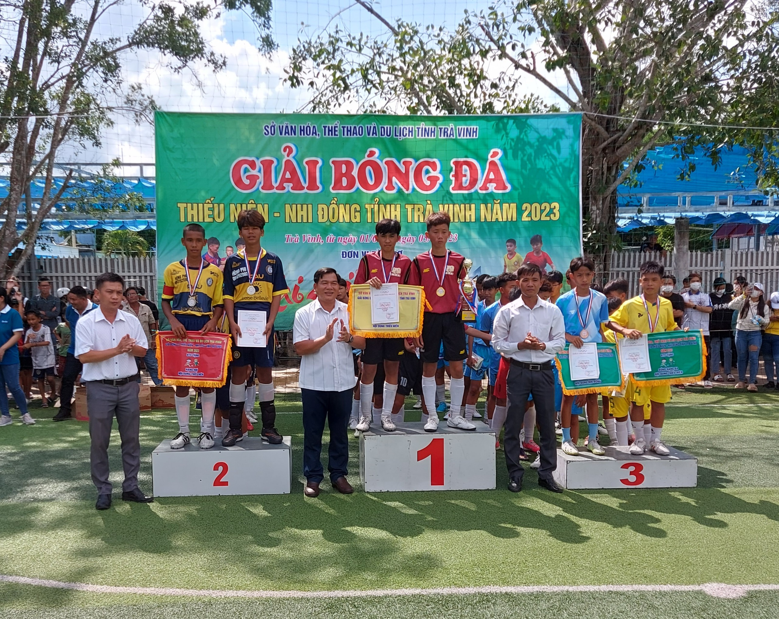Đơn vị Thành phố Trà Vinh đạt giải 3 Giải bóng đá Nhi đồng cấp tỉnh năm 2023