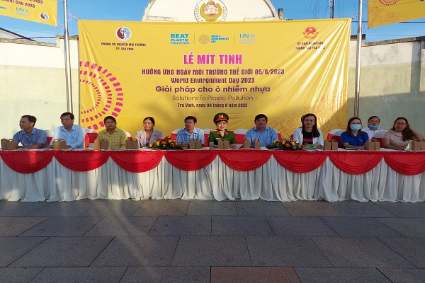 Thành phố Trà Vinh Mittinh hưởng ứng Ngày môi trường thế giới 05/6/2023 theo chủ đề "Giải pháp cho ô nhiễm nhựa”